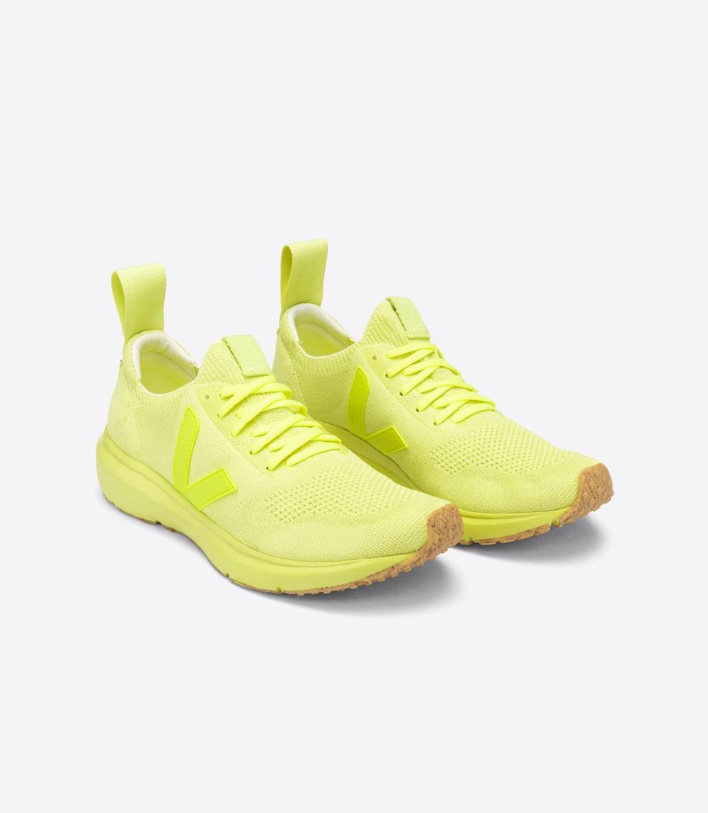 Veja Sneakers Womens - V-knit X Rick Owens - Yellow - 6752BAYSZ